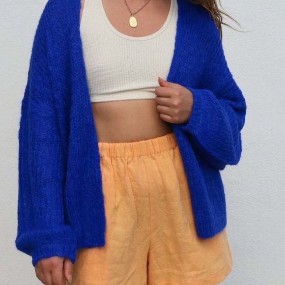 ATELIER DELPHINE CORA CARDIGAN ROYAL BLUE MEDIUM - Picture 4 of 4